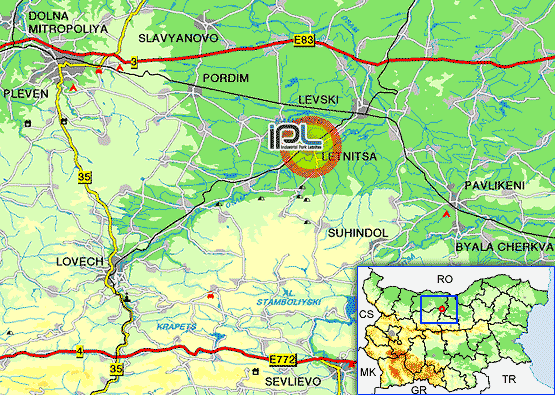 central park map. North-Central Bulgaria